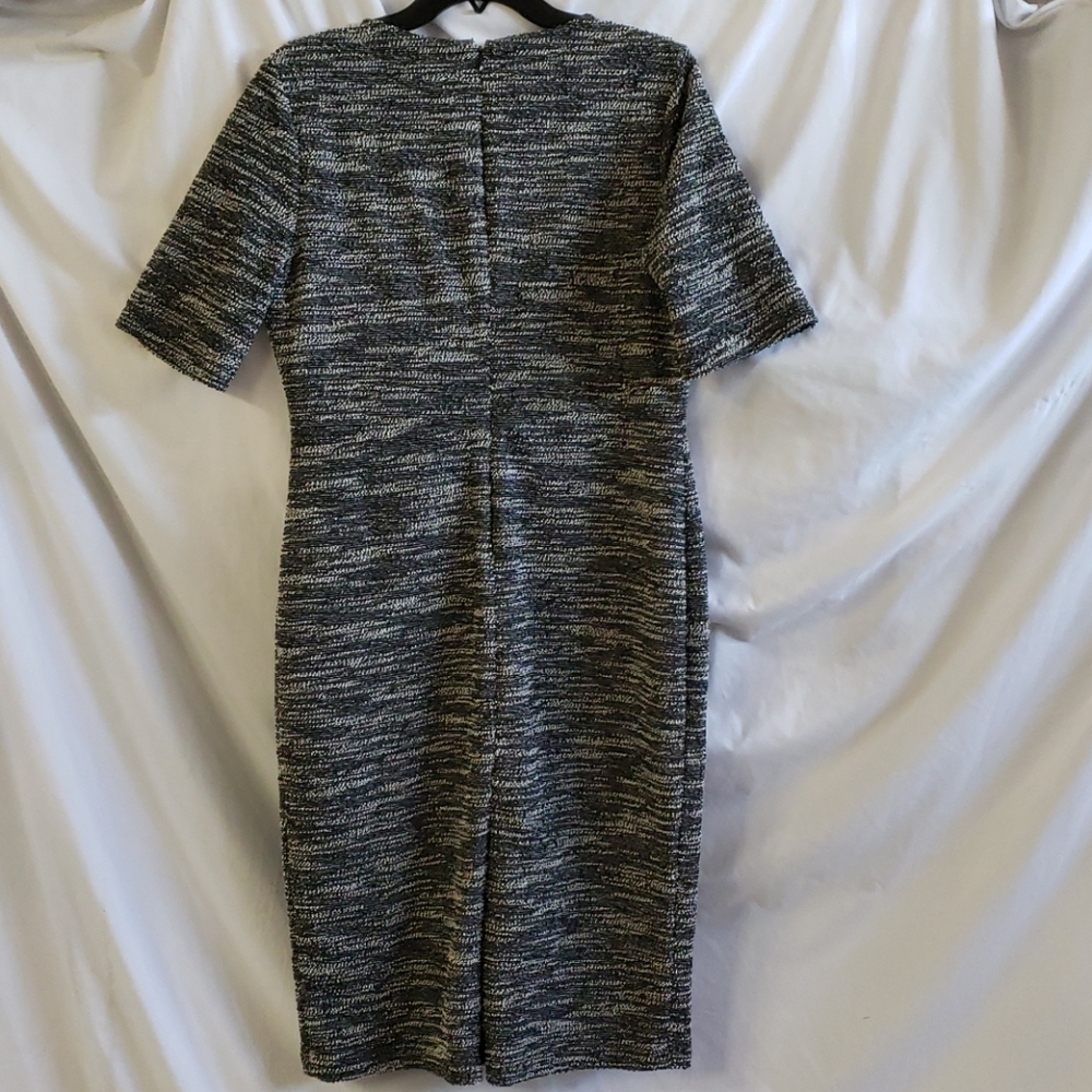 Banana Republic Tweed Knit Black & White Dress Size 12 - Picture 8 of 12